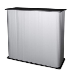 Lekka trybunka reklamowa Promo 4 90×40 cm prostokątna z półką – idealna na eventy promocyjne