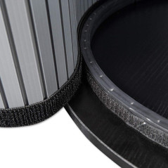 Lekka trybunka reklamowa Promo 4 90×40 cm prostokątna z półką – idealna na eventy promocyjne