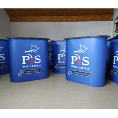 Stabilna lada promocyjna Pop-Up 2×1 90×40 cm z nadrukiem – na eventy i targi