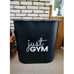 Stabilna lada promocyjna Pop-Up 2×1 90×40 cm z nadrukiem – na eventy i targi