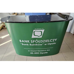 Stabilna lada promocyjna Pop-Up 2×2 130×40 cm z nadrukiem – na eventy i targi