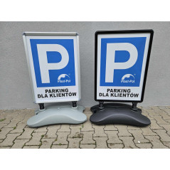 Potykacz Waterbase zewnętrzny A1 84×59,5 cm z kółkami dwustronny – stabilna reklama na chodnik