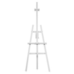 Sztaluga drewniana biała 170×59 cm z regulacją kąta – ekspozycja tablic i obrazów