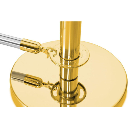 Stalowy słupek Cafeteria złoty 100 cm 7 kg z kulą – eleganckie odgrodzenie stref