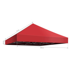 Dach do namiotu czerwony