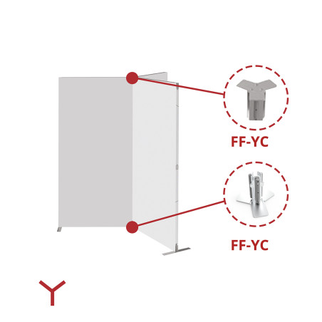 Konektory FASTFRAME, zestaw łączyn w kształcie litery Y
