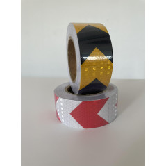 Taśma odblaskowa samoprzylepna 25 m biało-czerwona 5 cm – zwiększa widoczność i bezpieczeństwo