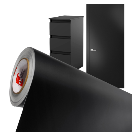 Folia Okleina Meblowa CZARNY MAT 100x200cm