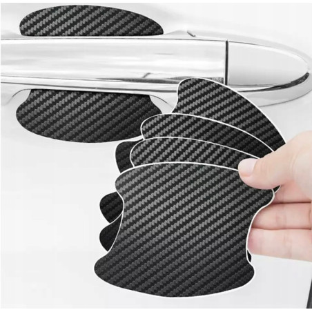 Folia Ochronna Pod Klamki Samochodowe - Kolor Carbon Czarny 4 szt