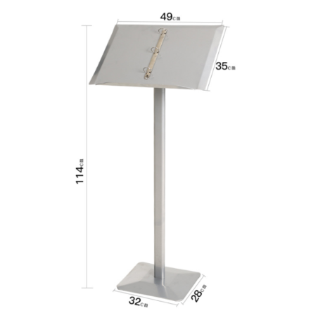 Srebrny Stojak na Karty Menu