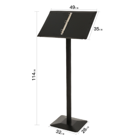 Czarny Stojak na Karty Menu