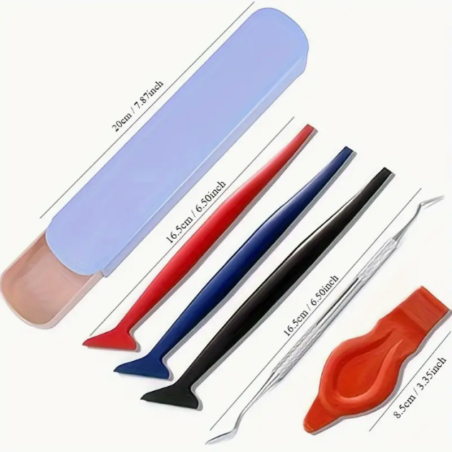 Zestaw zawijaków do krawędzi 5-częściowy z filcem i przecinakiem – precyzyjna aplikacja folii