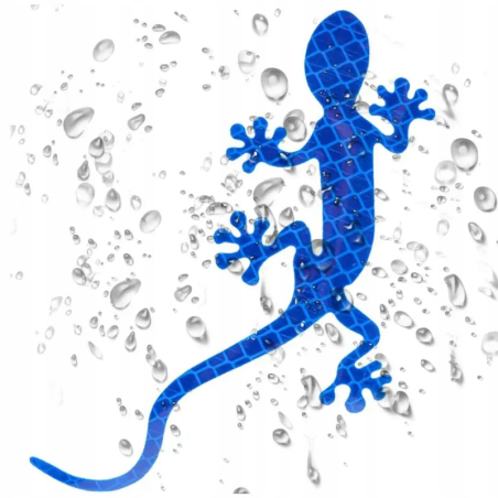 Odblaskowa folia samoprzylepna naklejka 8×12 cm jaszczurka – zwiększona widoczność na drodze