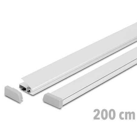 Listwa plakatowa aluminiowa 200 cm z zawieszkami – szybka wymiana grafiki