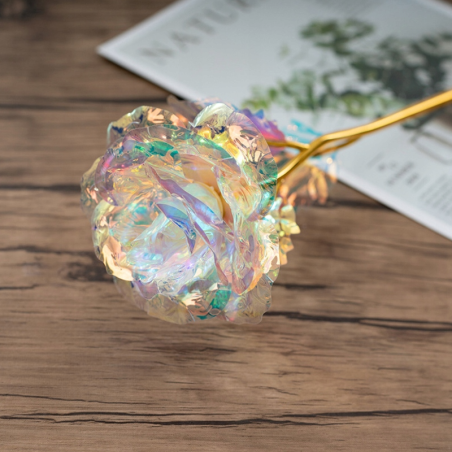 Wieczna róża tęczowa LED