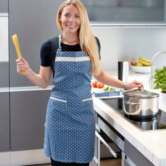 Fartuch Kuchenny Damski Gastronomiczny z Kieszonkami niebieski