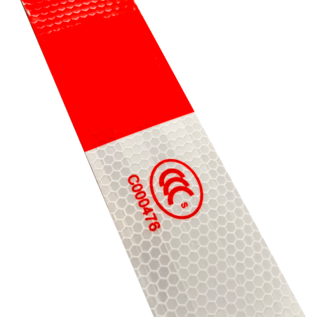 Paski Odbaskowe Ostrzegawcze 5 × 29 cm – Biało-Czerwone