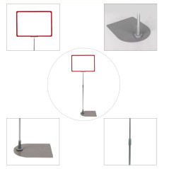 Cenówka, stojak na cenę CC 51 cm szary
