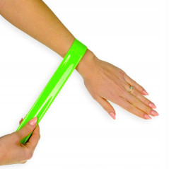 Opaska Odblaskowa Ostrzegawcza Fluorescencyjna Samozaciskowa zielona