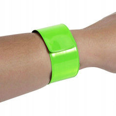 Opaska Odblaskowa Ostrzegawcza Fluorescencyjna Samozaciskowa zielona