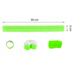 Opaska Odblaskowa Ostrzegawcza Fluorescencyjna Samozaciskowa zielona