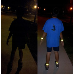 Opaska Odblaskowa Ostrzegawcza Fluorescencyjna Samozaciskowa zielona