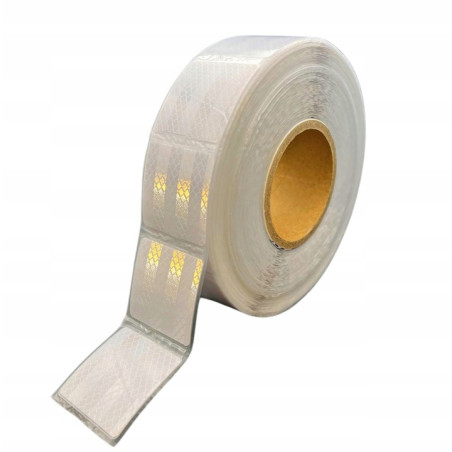 Samoprzylepna taśma odblaskowa segmentowa biała 1m