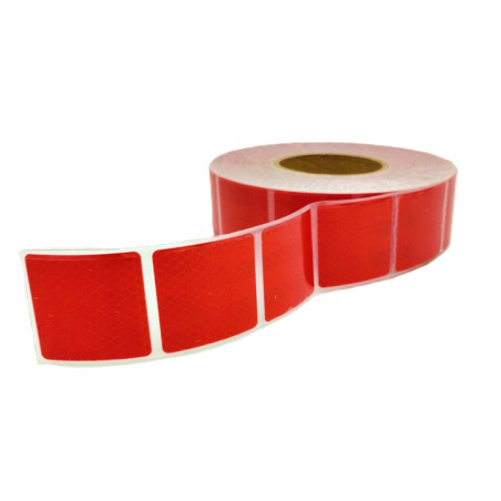 Samoprzylepna taśma odblaskowa segmentowa czerwona 1m