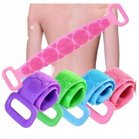 Silikonowa myjka do masażu i mycia pleców 60×11 cm dwustronna – komfortowa pielęgnacja ciała