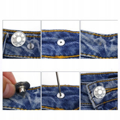 Guzik do naprawy jeansów – przekręcany, metalowy (2 szt.)