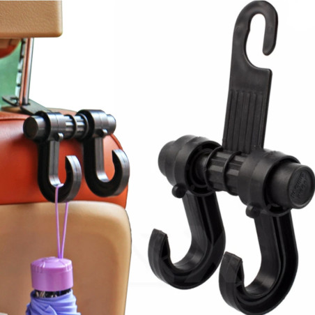 Uniwersalny wieszak na zagłówek fotela – porządek w aucie po każdej podróży!