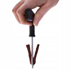 Zestaw naprawczy do opon – sznur, klej, łatka, narzędzia