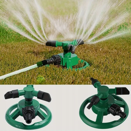 Zraszacz ogrodowy obrotowy 3-ramienny – do podlewania trawnika i ogrodu