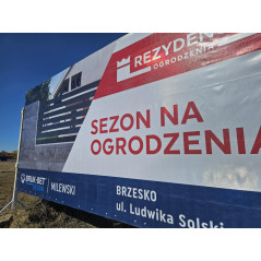 Odblaskowy baner reklamowy 510g oczkowany – widoczność nocą