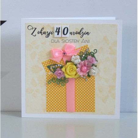 Kartka urodzinowa Flower Box