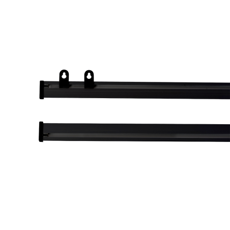 Czarna listwa plakatowa aluminiowa 60 cm A1 z zawieszkami – szybka wymiana grafiki