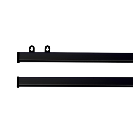 Czarna listwa plakatowa aluminiowa 85 cm A0 z zawieszkami – szybka wymiana grafiki