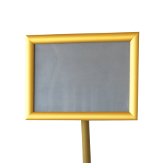 Złoty stojak informacyjny Menuboard A4 77–133 cm regulowany OWZ – do eleganckiej ekspozycji