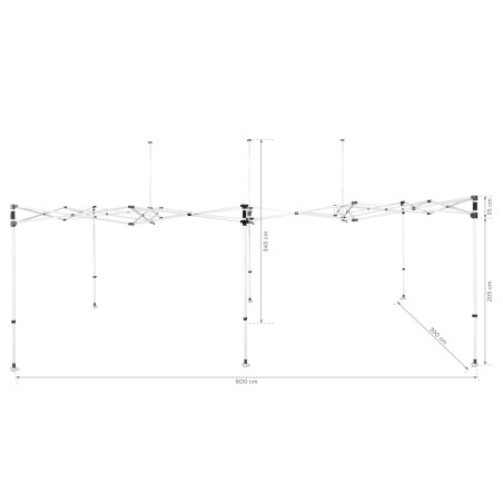Stelaż stalowy BLANC 3×6 m z torbą na kółkach – solidna konstrukcja eventowa