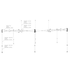 Stelaż stalowy BLANC 3×6 m z torbą na kółkach – solidna konstrukcja eventowa
