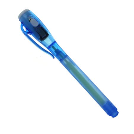 Bezbarwny marker UV niewidzialny 13 cm z latarką – trwałe i dyskretne notatki
