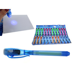 Bezbarwny marker UV niewidzialny 13 cm z latarką – trwałe i dyskretne notatki