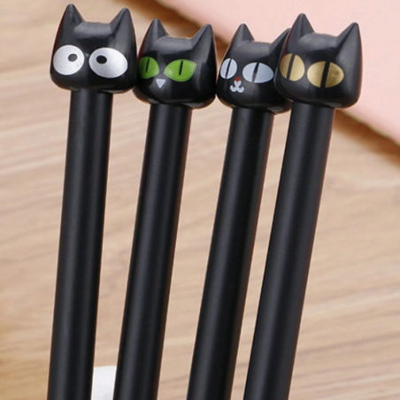 Długopis dekoracyjny KOTEK 16,5 cm niebieski wkład – uroczy szkolny gadżet