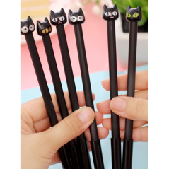 Długopis dekoracyjny KOTEK 16,5 cm niebieski wkład – uroczy szkolny gadżet