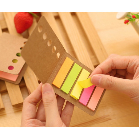 Kolorowe znaczniki NEON 8×6,5 cm karteczki samoprzylepne eko opakowanie – idealne do segregowania notatek