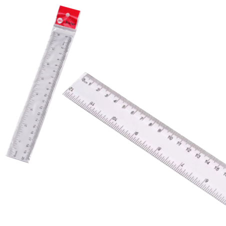Linijka plastikowa transparentna 20 cm lekka – precyzyjne rysowanie i pomiar
