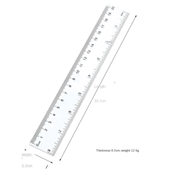 Linijka plastikowa transparentna 20 cm lekka – precyzyjne rysowanie i pomiar