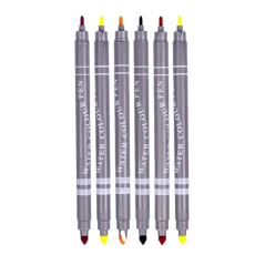 Mazaki dwustronne – zestaw 10 sztuk, końcówki cienka i gruba, Water Colour, non-toxic