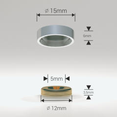 Zaślepki na śruby chrom 15 mm – eleganckie maskownice z podkładką