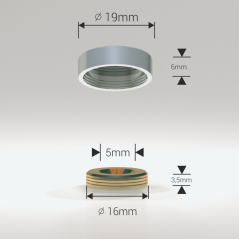 Zaślepki na śruby chrom 19 mm – eleganckie maskownice z podkładką